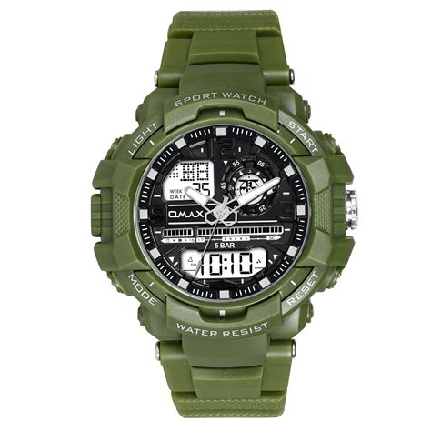 Buy Omax Mens Watch Green Round Shape With Plastic Strap