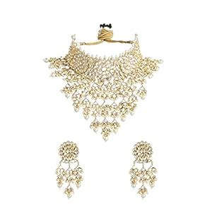 Buy ACCESSHER Gold-Plated Necklace With Earring Wedding Collection ...