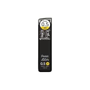 Pentel Ain Lead for 0.5mm 4B C285-4BO Mechanical Pencil Pads : Amazon ...