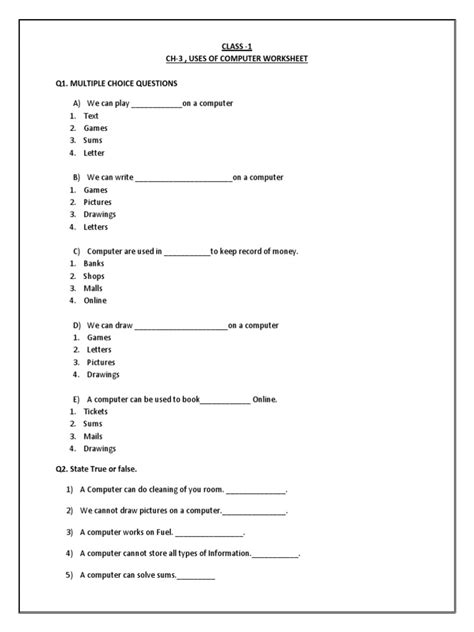 Image result for Picture of Types of Computer Name It Worksheet