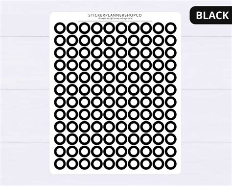 Circle Check Dot Stickers - The Sticker Planner Shop