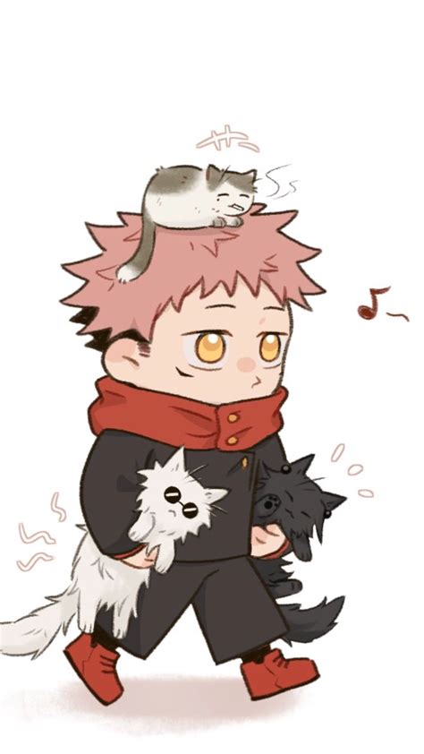 Itadori Yuji chibi drawings that capture his charm