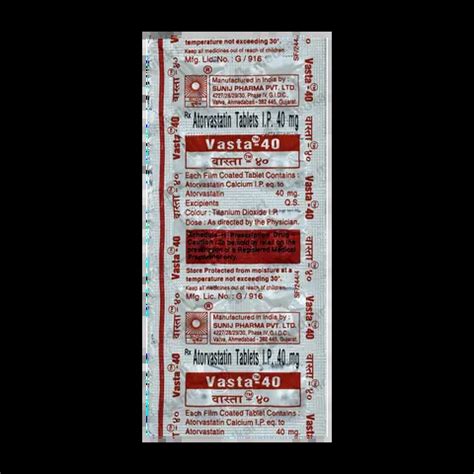 VASTA 40MG TABLET 10'S Price, Uses, Side Effects & Substitutes | Medkart