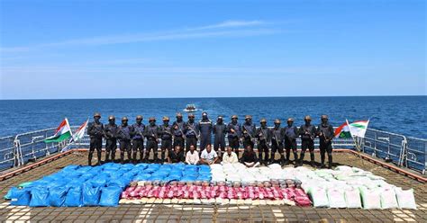 Record 3,300 kg of drugs seized off Gujarat coast in major drug haul ...