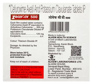 Zocef Cv 500 Tablet – Treat Respiratory & Skin Infections
