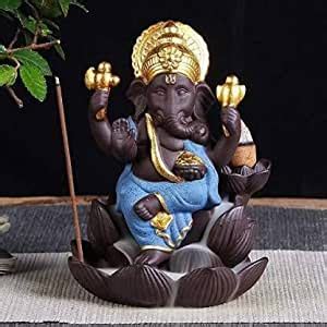 Buy Craftomanic™ Polyresin Lotus Ganesha Smoke Backflow Fountain ...
