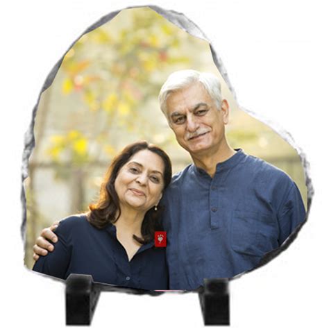 Buy Heart Shaped personalized Photo Stone Online at Best Price | Od