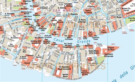 Digital vector Venice city royalty free map in illustrator or PDF ...