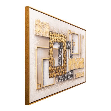 Abstract Geometry The Modern Fusion 100% Hand Painted Wall Painting ...