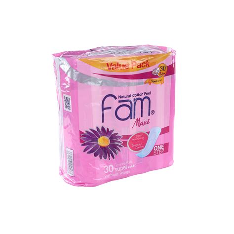Fam Maxi Sanitary Pad Without Wings Super 30 Pads | Sharjah Co ...