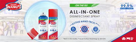 Luxor Nano All-in-One Disinfectant Spray, Citrus Fresh - Pack of 2 (180 ...