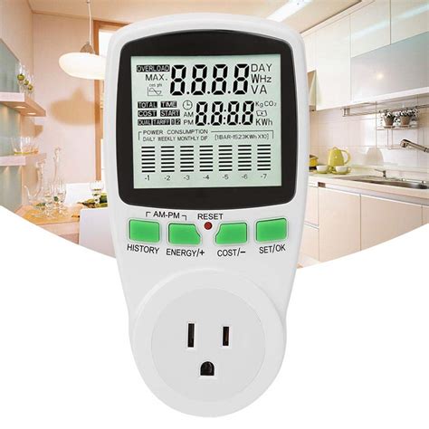 Buy eecoo Electricity Usage Monitor, 0.000KWh-9999 KWh Power Meter Plug ...