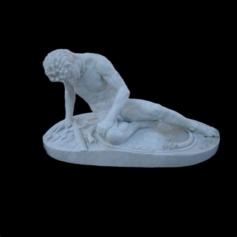 White Marble Dying Gaul Sculpture - Marble Carving Sculpture and Marble ...