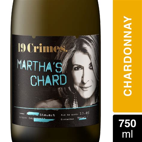 19 Crimes Martha's Chard Chardonnay White Wine, 750ml Bottle, 13.8% ABV ...
