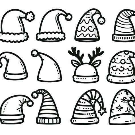 Christmas Hat coloring pages - ColoringLib