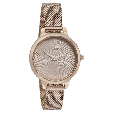 Poze by Sonata Quartz Analog Pink Dial Stainless Steel Strap Watch for ...