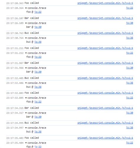 JavaScript Console.log Stack Trace 的图像结果