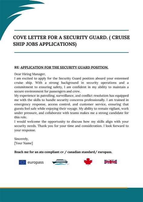 Security Guard Cover Letter Tips for Cruise Ship Jobs | TikTok