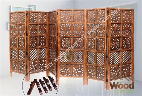 WOOD CRAFT CITY Wooden Room Divider Screen Separators, Wall Panels for ...