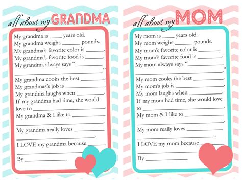 Mother's Day Questionnaire & Free Printable Download – Jowo - Free ...