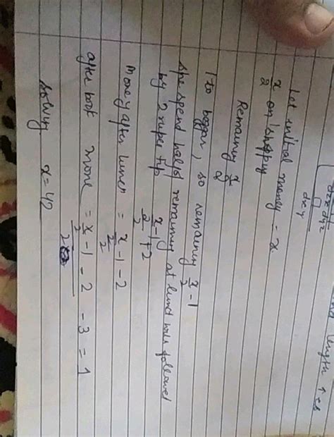 27. A lady went shopping and spent half of what she had on buying ...