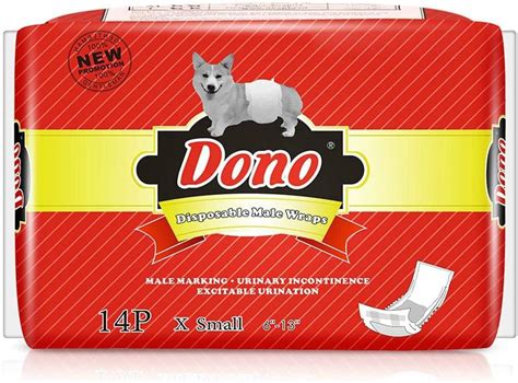 Buy DONO Disposable Male Wraps Dog Diapers Super Absorbent Soft Male ...
