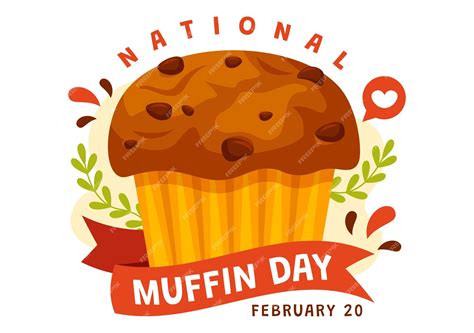 Premium Vector | National muffin day vector illustration with chocolate ...