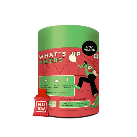 What's Up Wellness Multivitamin Gummies For Kids With Dha, Vitamins And ...