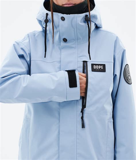 Dope Blizzard W Full Zip Snowboard Jacket Women Light Blue | Dopesnow UK