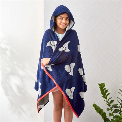 Buy Slate Kids Cotton Hooded Bath Towel - 70x150cm from Home Centre at ...