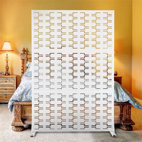 Amazon.com : Elevens Metal Outdoor Privacy Screen, Freestanding Outdoor ...