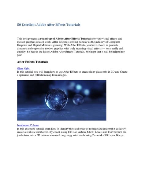 Image result for After Effects Tutorial PDF Download