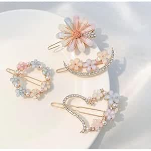 Nest Glow 4Pcs Korean Design Flower Hair Claw Clips | Trendy Aesthetic ...