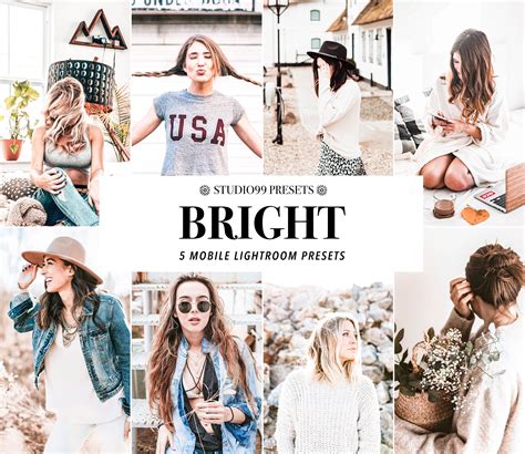 5 BRIGHT Mobile Lightroom Presets | Lightroom presets, Top lightroom ...