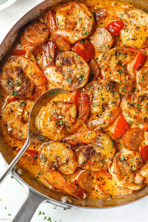 Creamy Cajun Shrimp and Sausage Recipe — Eatwell101