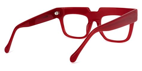Travis Square Red Glasses | Zeelool Glasses