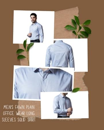 ALLEN BROWN Men's Office Wear Long Sleeves Solid Shirt | Smart Fit ...