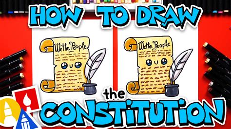 How To Draw The Constitution Of The United States Of America - Art For Kids Hub — Free Drawing ...