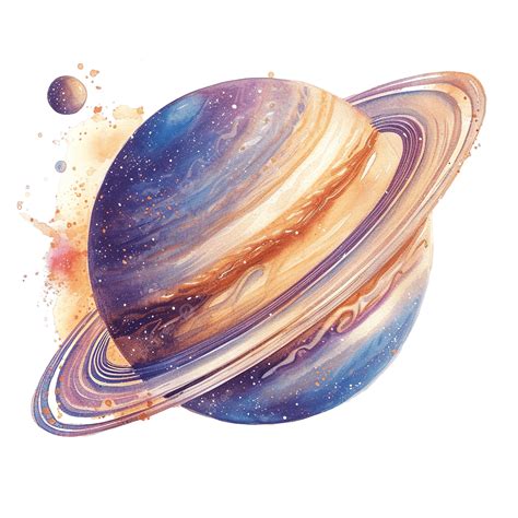 Saturn Watercolor Planet, Saturn, Watercolor, Planet PNG Transparent ...