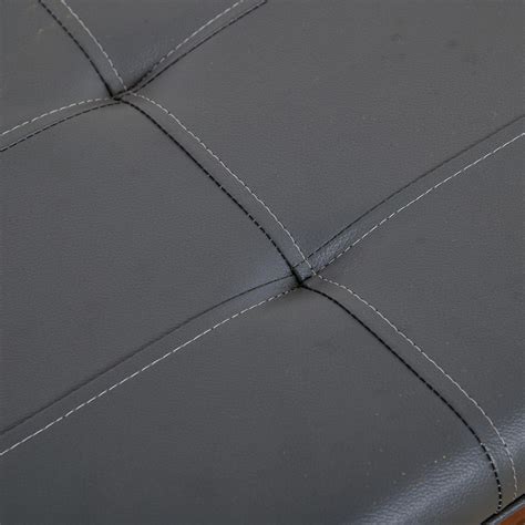 Buy (Refurbished) Jasper Faux Leather Dining Bench - Grey from Home ...