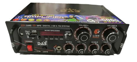 Sound Amplifier with USB, AUX, MIC, Bluetooth, AV, 6RC Build in ...