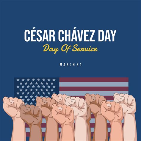 Greeting card. Cesar Chavez, day of service 17578832 Vector Art at Vecteezy
