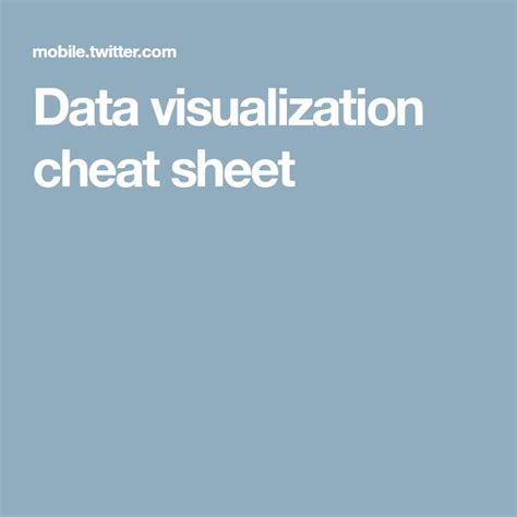 Image result for Data Visualization Cheat Sheet