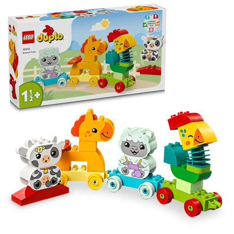 Buy LEGO DUPLO My First Animal Train Nature Building Kit for Ages 2 ...