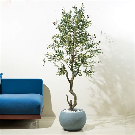 Mediterranean Serenity - 6 Feet Tall Olive Tree Artificial Plant by La ...