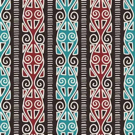 Batik papua indonesia seamless pattern ts043 | Premium Vector