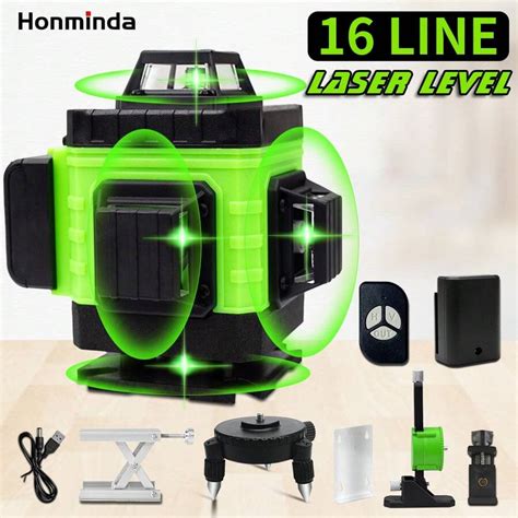 Nível a Laser Verde 360° Horizontal Vertical de 16 Linhas 4D ...