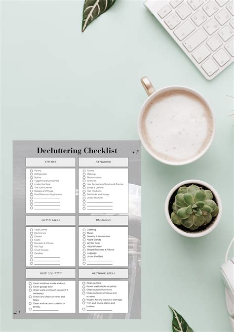Image result for Decluttering Checklist Free Printable