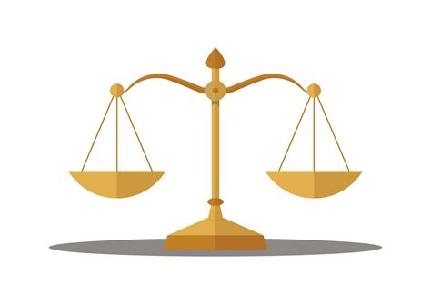 Balance Scale Clipart Vector Illustration Isolated On White Background ...