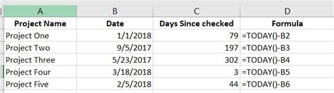 Date Tracking Excel Formulas 的图像结果